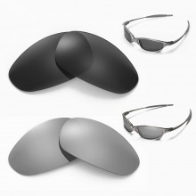 Walleva Black + Titanium Polarized Replacement Lenses for Oakley Juliet Sunglasses